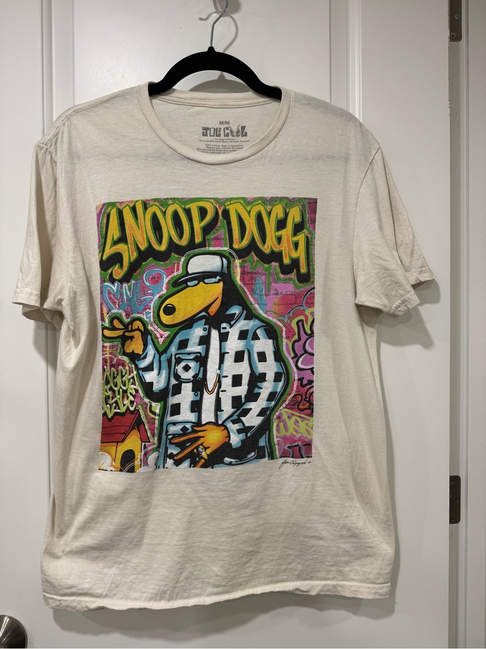 Snoop Dogg Graphic Dog T-Shirt in Cream